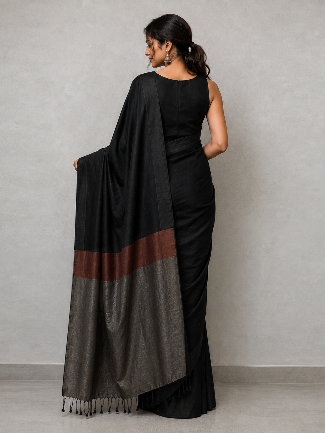 Black with Copper Bengal Linen