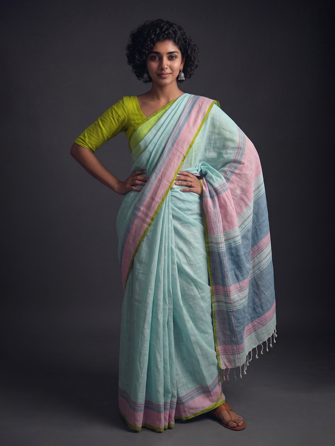 Powder Blue Bengal Linen