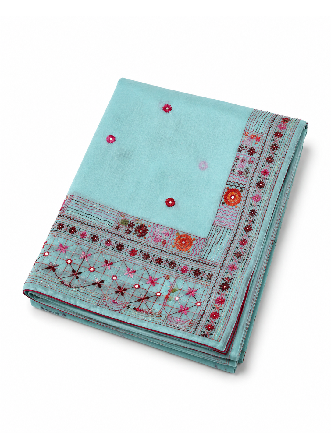 Sea Blue Karnataka Cotton Lambani Embroidery